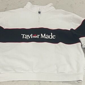 Malbon x Taylormade collegiate quarter zip in EUC